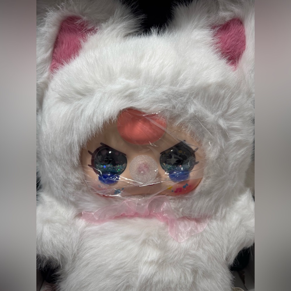 Authentic Baby Three 800% AI - White Cat SPECIAL EYES - glitter crying eyes - Picture 4 of 4